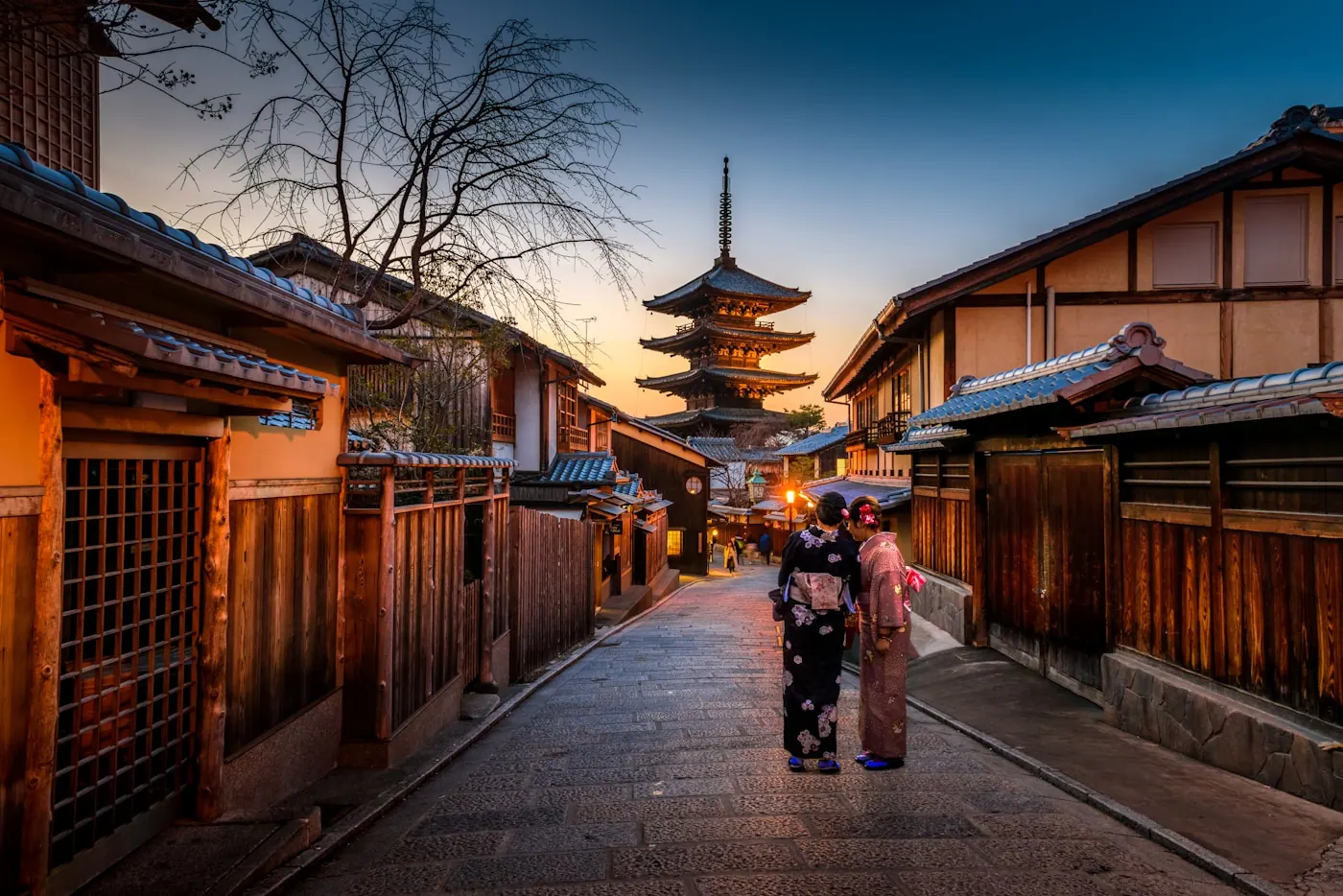 京都古街与塔